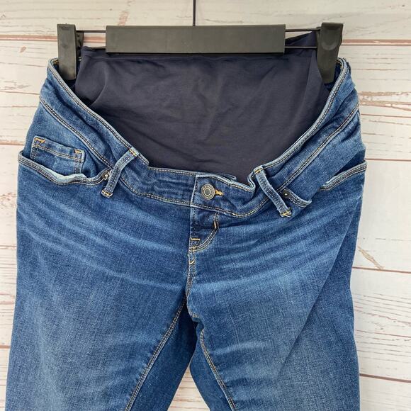 Old Navy 0L Maternity Rockstar Super Skinny Full Panel Distressed Denim Jeans - Picture 3 of 8